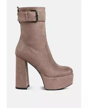 Сапоги Wanderer Flared Block Heel до середины голени London Rag, коричневый/бежевый