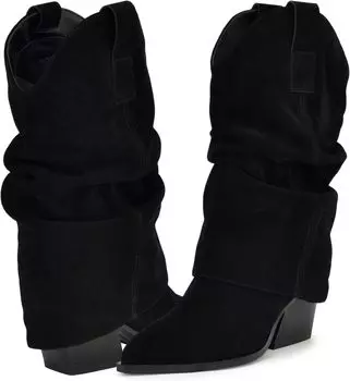 Сапоги Wilton Nine West, черная замша