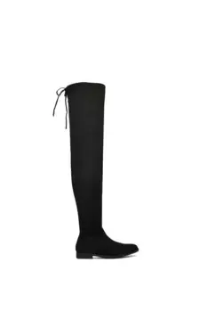 Сапоги выше колена "Bernie" на плоской подошве XY London, черный