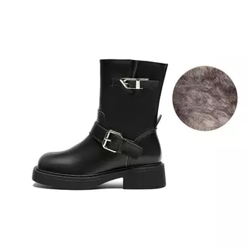 Сапоги женские Basto, цвет Black Fleece-lined