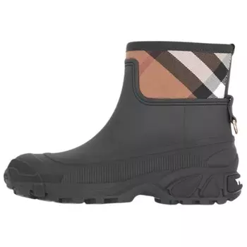 Сапоги женские Burberry House Check Rain Boots, черный / бежевый