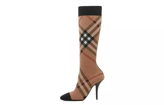 Сапоги женские Burberry Knee-high, коричневый / черный