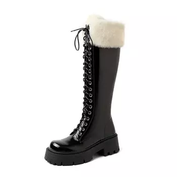 Сапоги женские черный Mo Lin