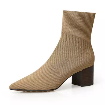 Сапоги женские Deep Breath на толстом каблуке, хаки