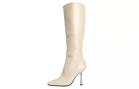 Сапоги женские до колена ванильного цвета Tony Bianco