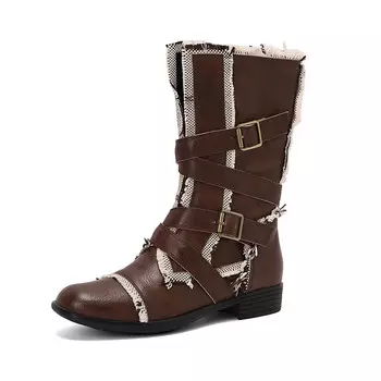 Сапоги женские коричневый Aiqinisha