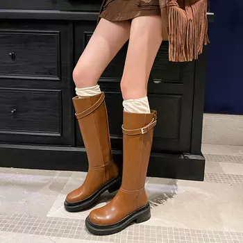 Сапоги женские Mo Lin, хаки