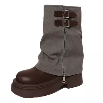 Сапоги женские Nunz, хаки