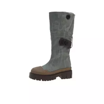 Сапоги женские синий Mxgm