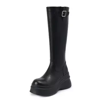 Сапоги женские Su Yanjiao, цвет Black Fleece-lined