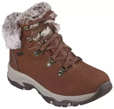 Сапоги зимние Skechers "ТРЕГО-", с искусственным мехом на голенище, коричневый