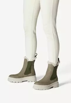 Сапоги зимние Tamaris, оливковый