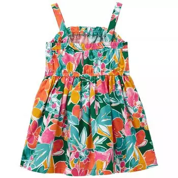 Сарафан Carter's с тропическим цветочным принтом и оборками для маленьких девочек и малышей Carter's