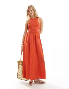 Сарафан миди с жатым узором на спине ASOS DESIGN