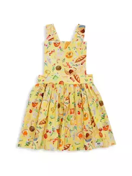 Сарафан с карбоновой загрузкой для маленьких девочек и маленьких девочек Worthy Threads, желтый