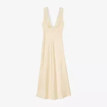 Сарафан Sandro с V-образным вырезом сатиновый, мультиколор