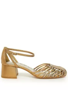 Sarah Chofakian 40-миллиметровые туфли Spiro, золотистый