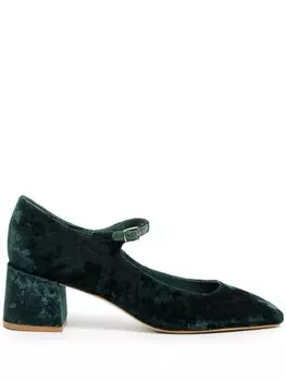 Sarah Chofakian бархатные туфли Wendell Castle 45, зеленый