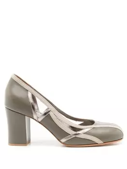 Sarah Chofakian Jubilee 55mm cut-out pumps, зеленый