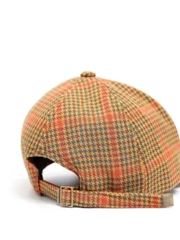 Sarah Chofakian кепка в клетку, коричневый