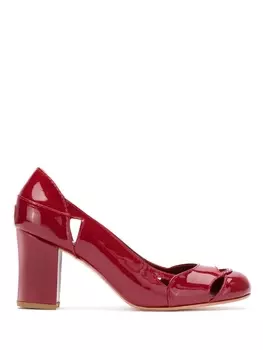 Sarah Chofakian patent leather Bruxelas pumps, красный
