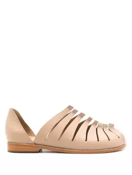 Sarah Chofakian сандалии Faustine с вырезами, нейтральный цвет