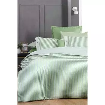 Sarev Tommy Green Двойной хлопковый атласный Комплект постельного белья 233tc