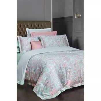 Сарев Волга Зеленый Двойной 300 Tc Комплект постельного белья из 100% атласного хлопка