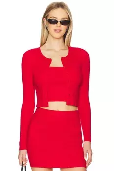 Sarita вязаный топ Bardot, deep red