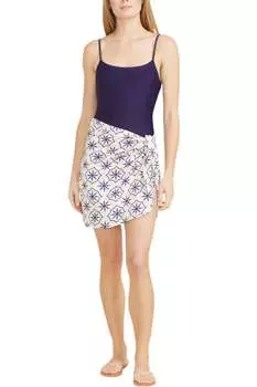 Саронг Наталия в синем/кремовом цвете Sitano