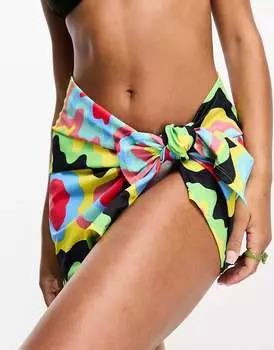 Саронг Noisy May с принтом в несколько волн