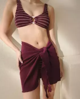 Саронг женский фактурный nfasis, баклажановый