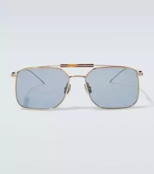 Sartorial Sunset квадратные солнцезащитные очки Brunello Cucinelli, Gold Blue