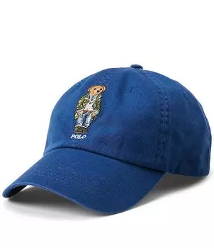 Саржевая бейсболка Polo Bear Polo Ralph Lauren, синий