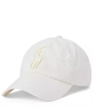 Саржевая бейсболка Polo Ralph Lauren Big Pony, белый