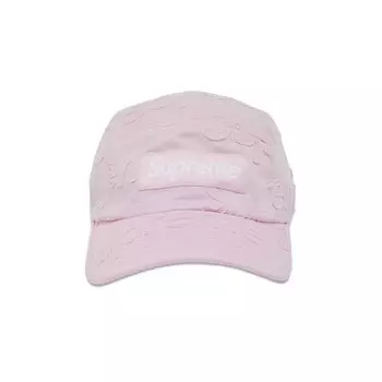 Саржевая кепка Supreme Lasered Розовая