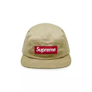 Саржевая кепка Supreme с жаккардовым логотипом Тан