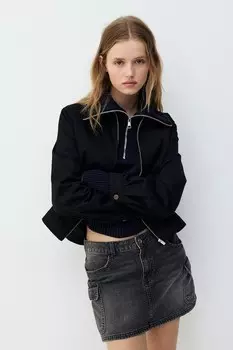 Саржевая куртка H&M, черный