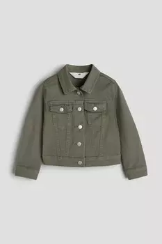 Саржевая куртка H&M, хаки