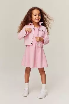 Саржевая куртка H&M, розовый