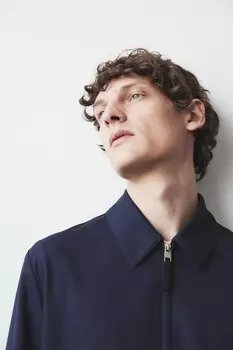 Саржевая куртка H&M, синий