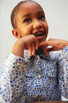 Саржевая куртка H&M, синий