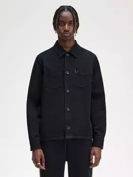 Саржевая рубашка Fred Perry, черный