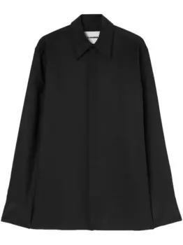 Саржевая рубашка Jil Sander, черный