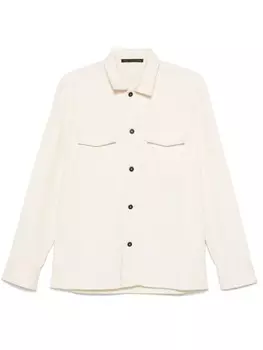 Саржевая рубашка Low Brand, нейтральный цвет