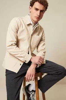 Саржевая рубашка Next, белый