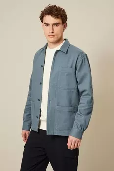 Саржевая рубашка Next, синий