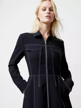 Саржевое платье azra French Connection, черный