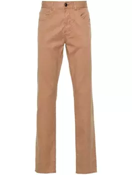Саржевые брюки Canali, бежевый