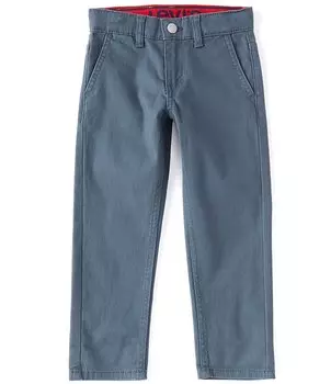 Саржевые брюки-чиносы Levi's Little Boys 2T-7X 502 стандартного зауженного кроя, синий